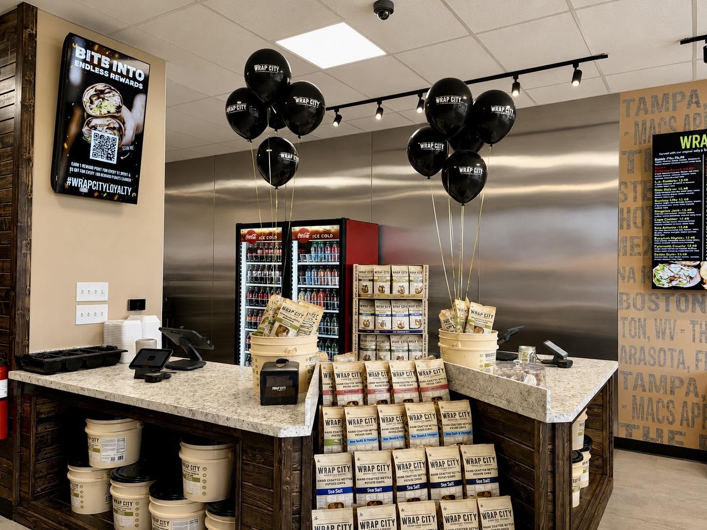 Counter inside of Wrap City location